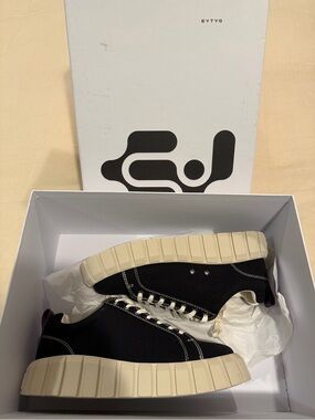 Eytys Low-Top Sneakers in Black and Cream